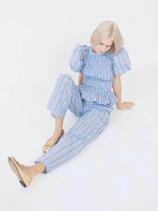 Harrison With Ties Pants Bold Blue Stripe Bottoms Lisa Says Gah Women Harrison With Ties Pants Bold Blue Stripe Bottoms Lisa Says Gah Women