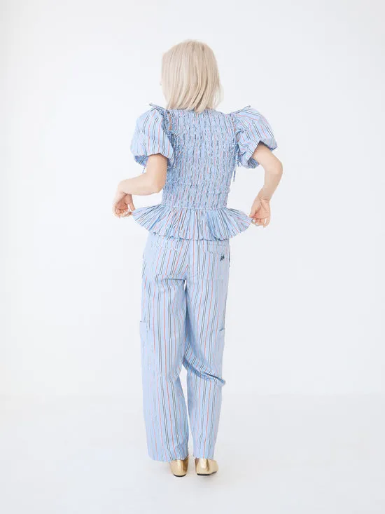 Harrison With Ties Pants Bold Blue Stripe Bottoms Lisa Says Gah Women Harrison With Ties Pants Bold Blue Stripe Bottoms Lisa Says Gah Women