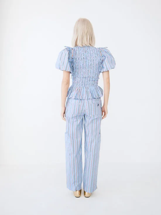 Harrison With Ties Pants Bold Blue Stripe Bottoms Lisa Says Gah Women Harrison With Ties Pants Bold Blue Stripe Bottoms Lisa Says Gah Women