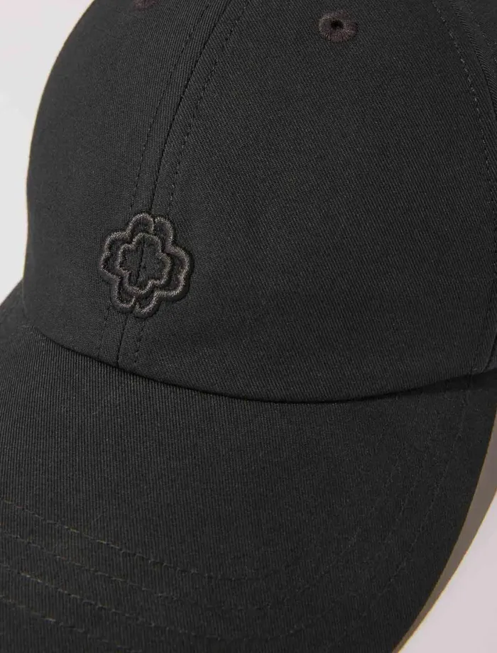Hats Women Maje Cotton Cap With GoldTone Buckle Black
