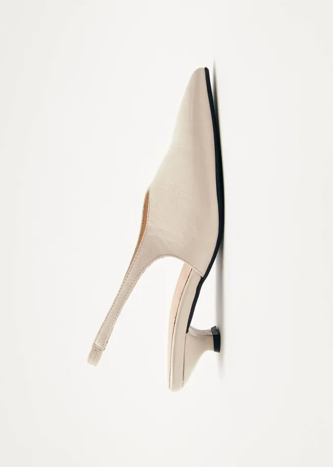 Heels Women ALOHAS Eros Cream Leather Pumps