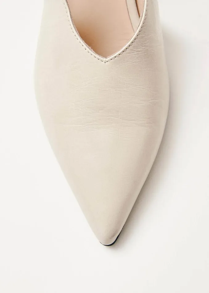 Heels Women ALOHAS Eros Cream Leather Pumps
