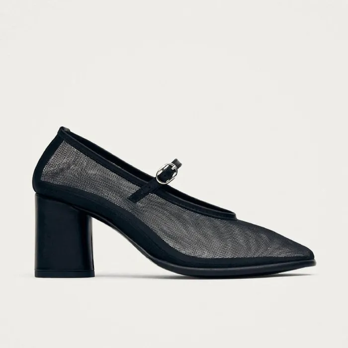 Heels Women ALOHAS Esha Mesh Black Pumps