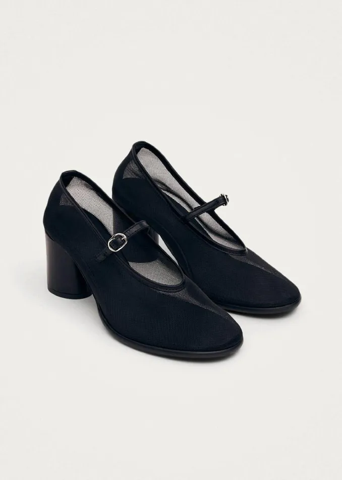 Heels Women ALOHAS Esha Mesh Black Pumps