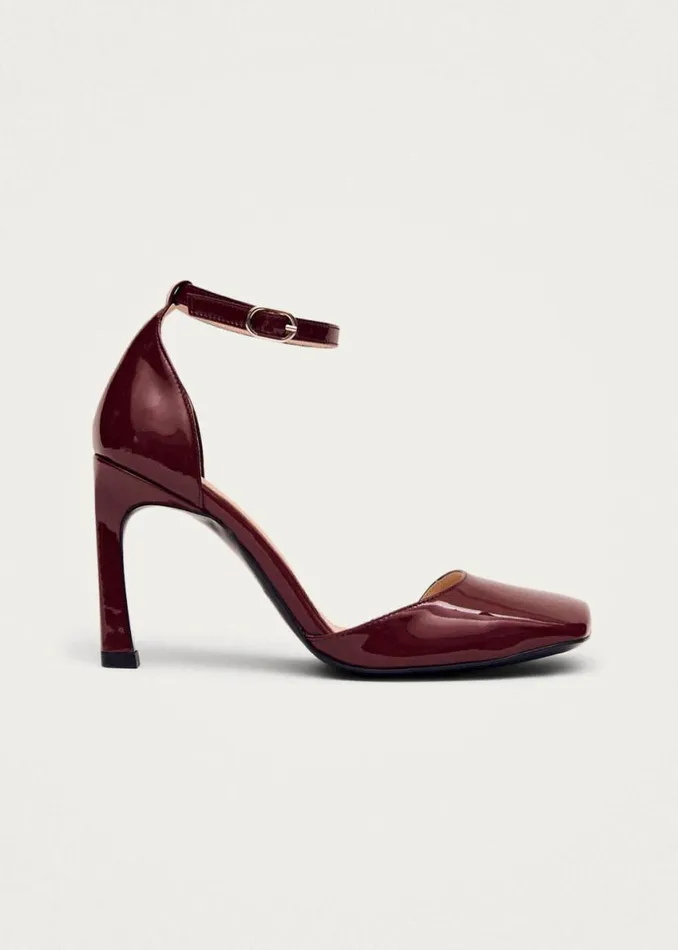 Heels Women ALOHAS Liebe Onix Burgundy Leather Pumps