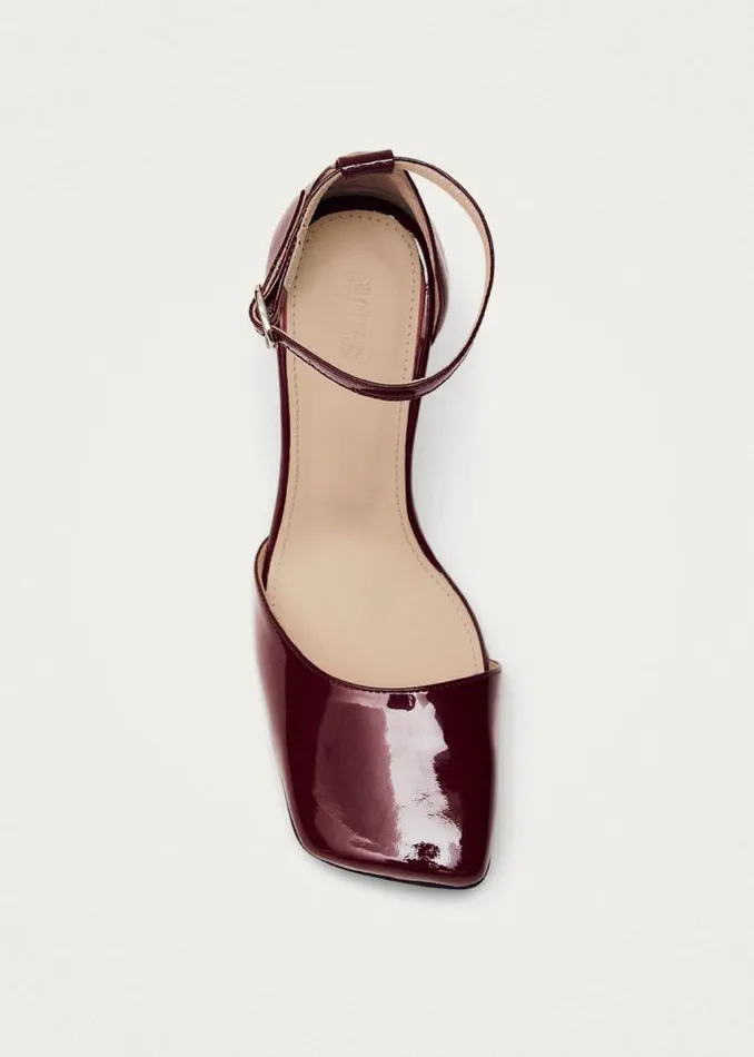 Heels Women ALOHAS Liebe Onix Burgundy Leather Pumps