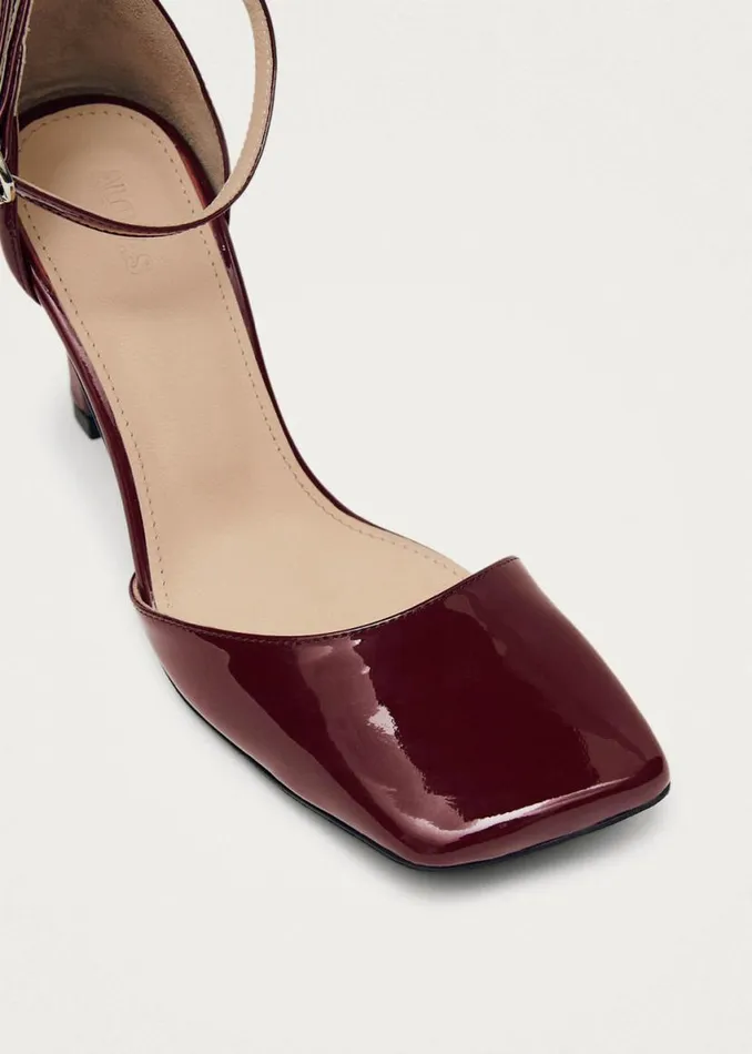 Heels Women ALOHAS Liebe Onix Burgundy Leather Pumps