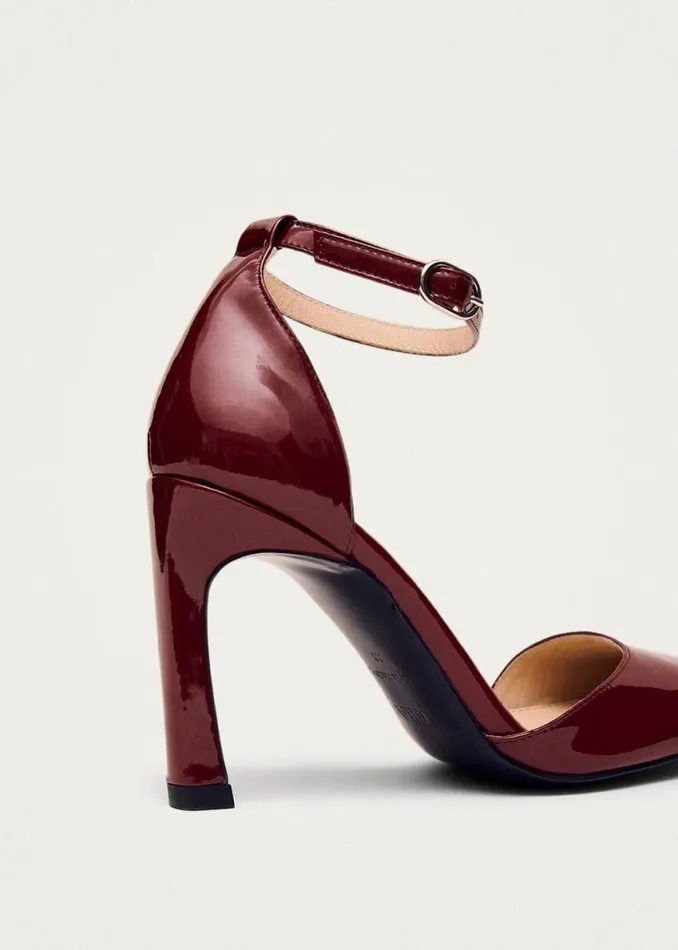 Heels Women ALOHAS Liebe Onix Burgundy Leather Pumps