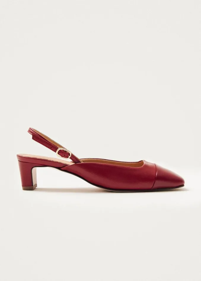 Heels Women ALOHAS Lindy Bliss Red Leather Pumps