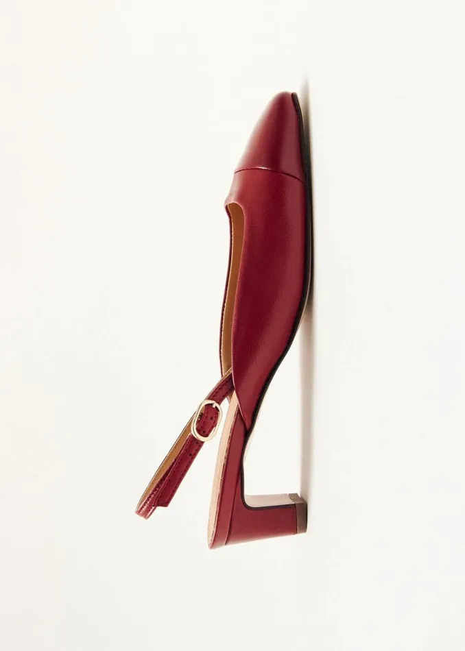 Heels Women ALOHAS Lindy Bliss Red Leather Pumps