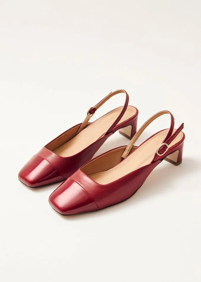 Heels Women ALOHAS Lindy Bliss Red Leather Pumps