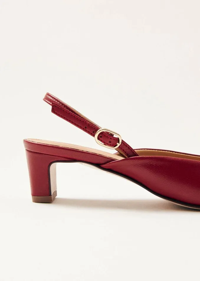 Heels Women ALOHAS Lindy Bliss Red Leather Pumps