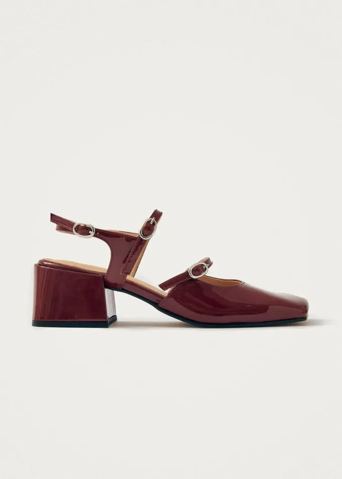 Heels Women ALOHAS Withnee Onix Burgundy Leather Pumps