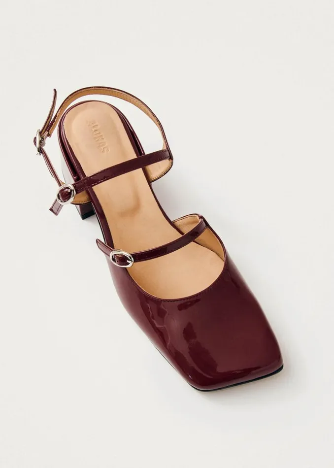 Heels Women ALOHAS Withnee Onix Burgundy Leather Pumps
