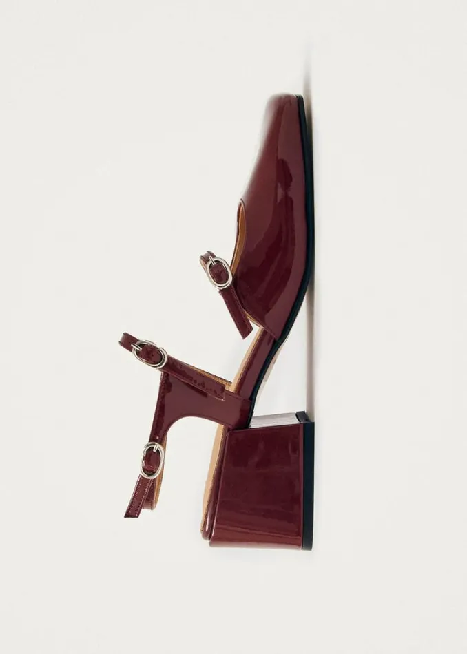 Heels Women ALOHAS Withnee Onix Burgundy Leather Pumps