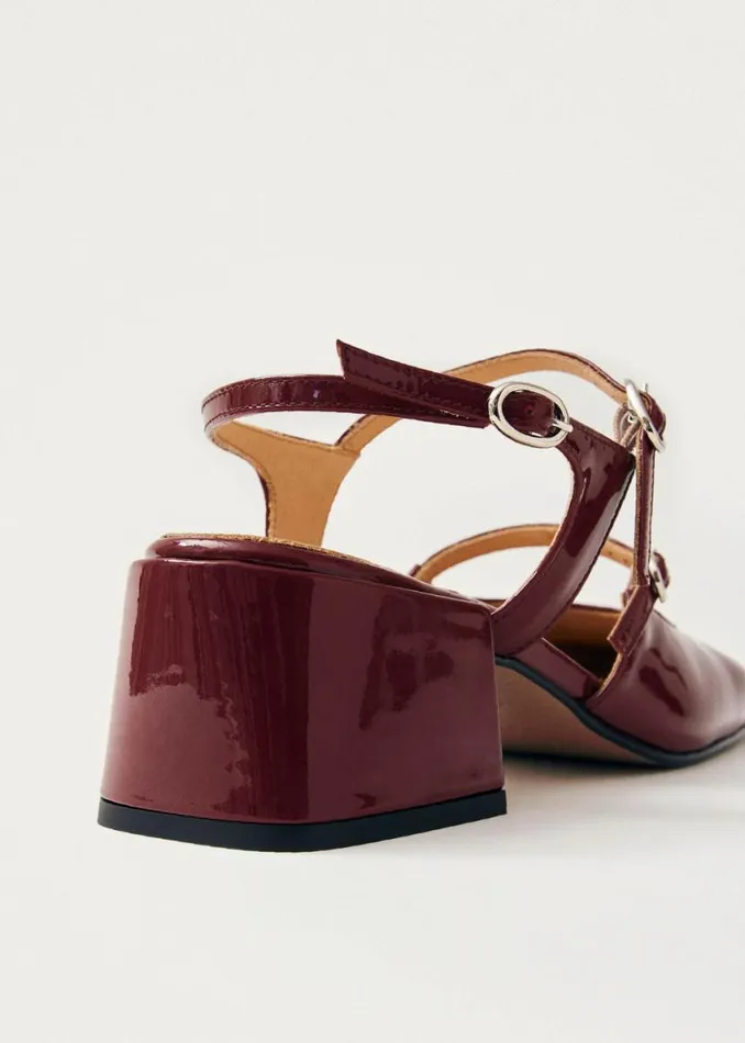 Heels Women ALOHAS Withnee Onix Burgundy Leather Pumps