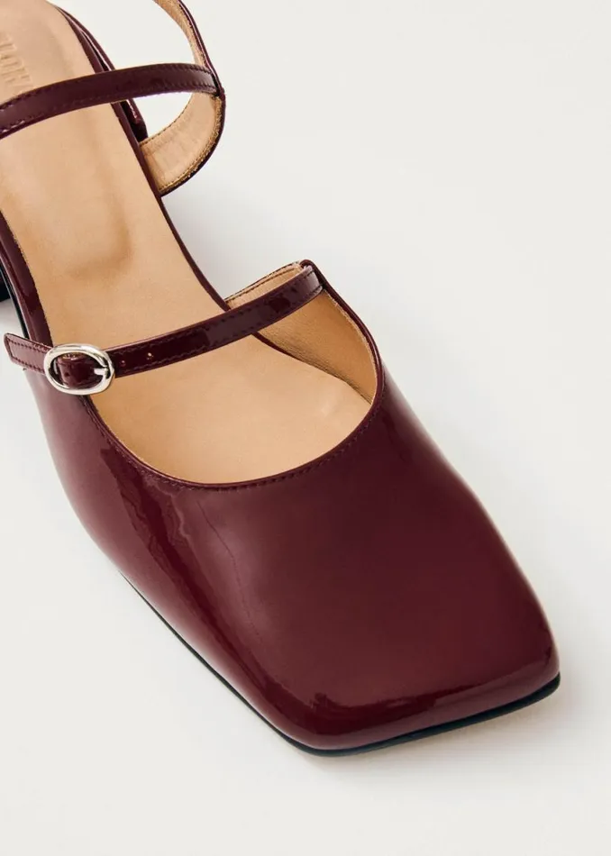Heels Women ALOHAS Withnee Onix Burgundy Leather Pumps