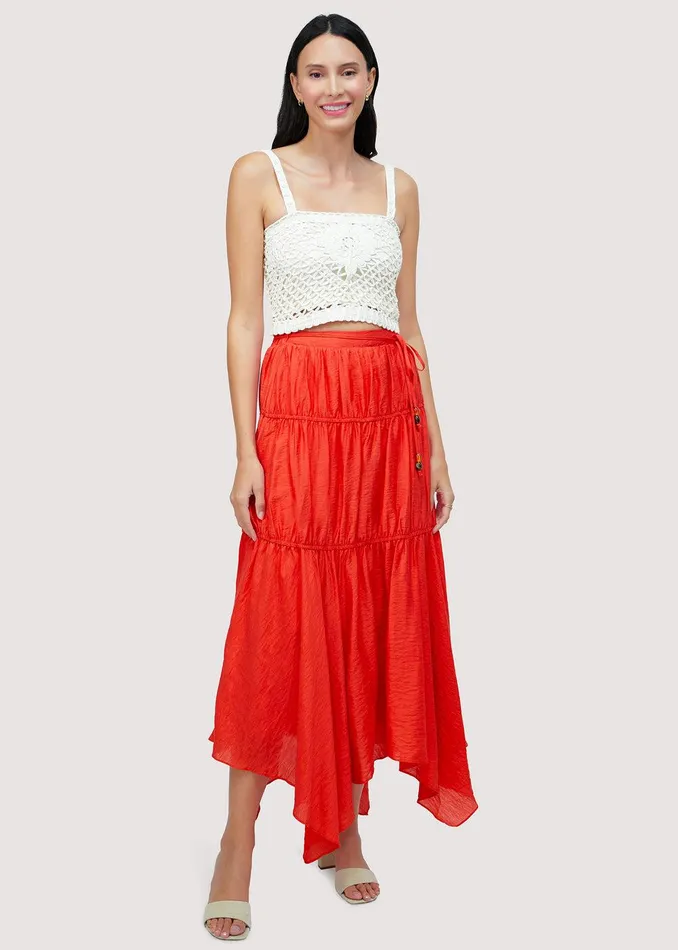 Hidden Oasis Maxi Skirt Red Women Lost Wander Skirts