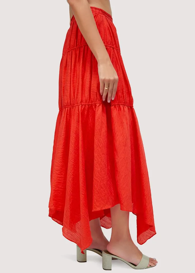 Hidden Oasis Maxi Skirt Red Women Lost Wander Skirts