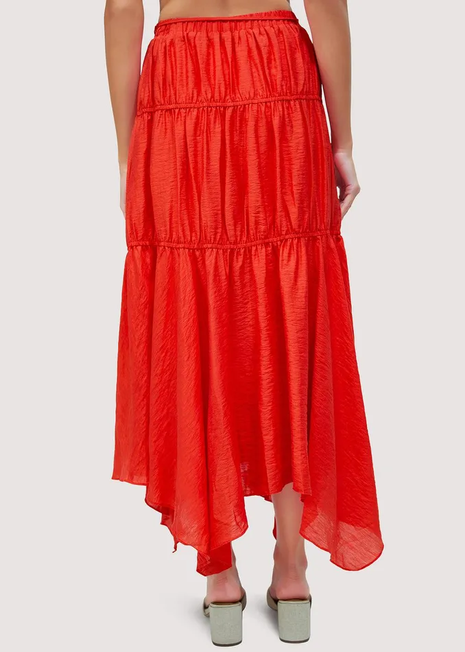 Hidden Oasis Maxi Skirt Red Women Lost Wander Skirts