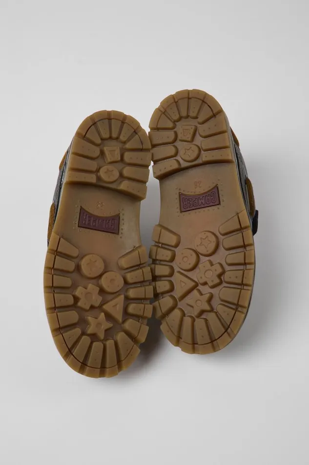 Hook And Loop Kids Camper Compas Dark Blue Leather Shoes Hook And Loop Kids Camper Compas Dark Blue Leather Shoes