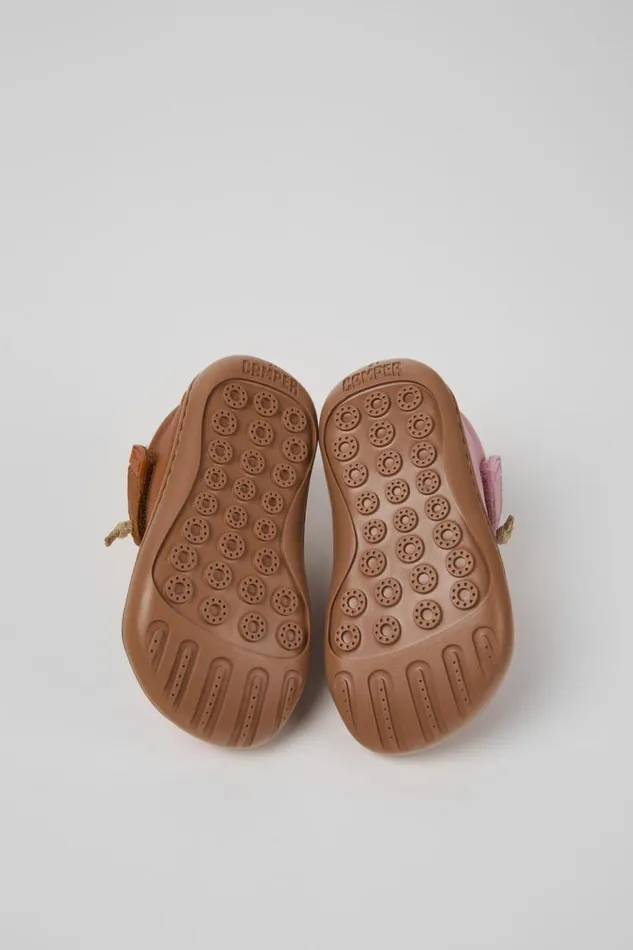 Hook And Loop Kids Camper Twins Multicolor Leather Shoes Hook And Loop Kids Camper Twins Multicolor Leather Shoes