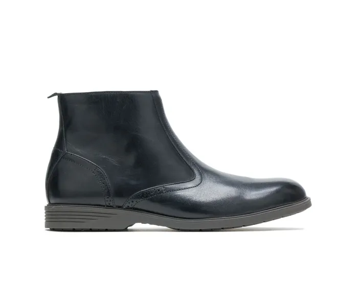 Hush Puppies Boots Men Shepsky Zip Boot Black Leather