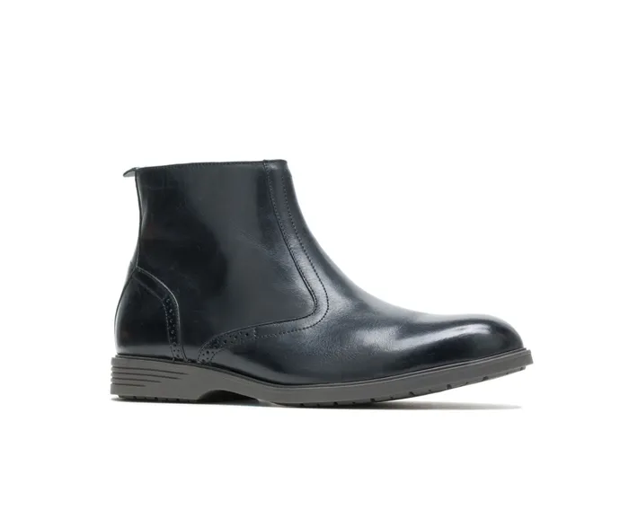 Hush Puppies Boots Men Shepsky Zip Boot Black Leather Hush Puppies Boots Men Shepsky Zip Boot Black Leather