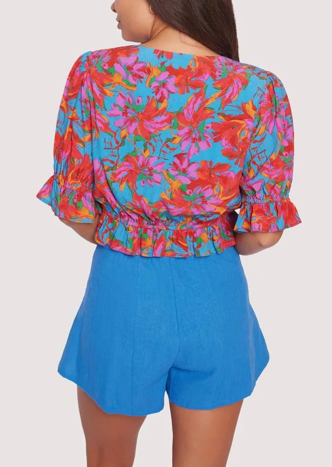 Hydra Springs Top Bluefloral Women Lost Wander Tops