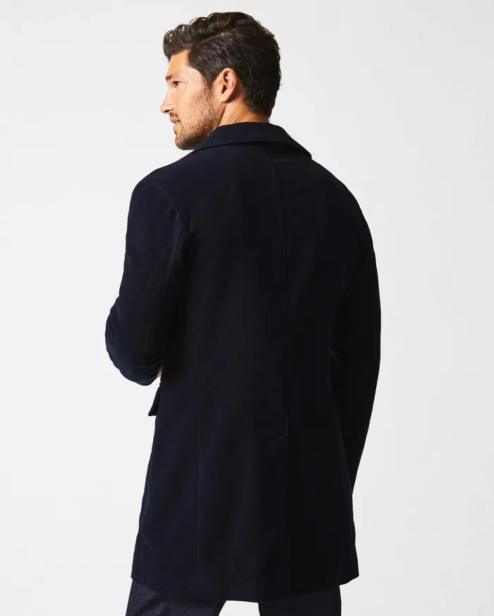 Jackets and Outerwear Men Billy Reid Lancaster Coat Carbon Blue