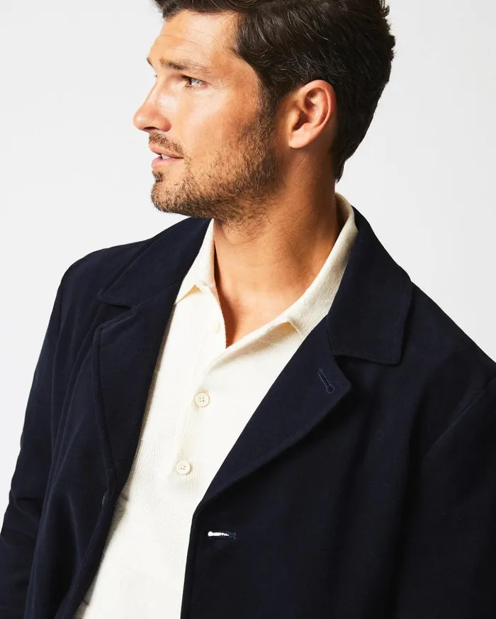 Jackets and Outerwear Men Billy Reid Lancaster Coat Carbon Blue