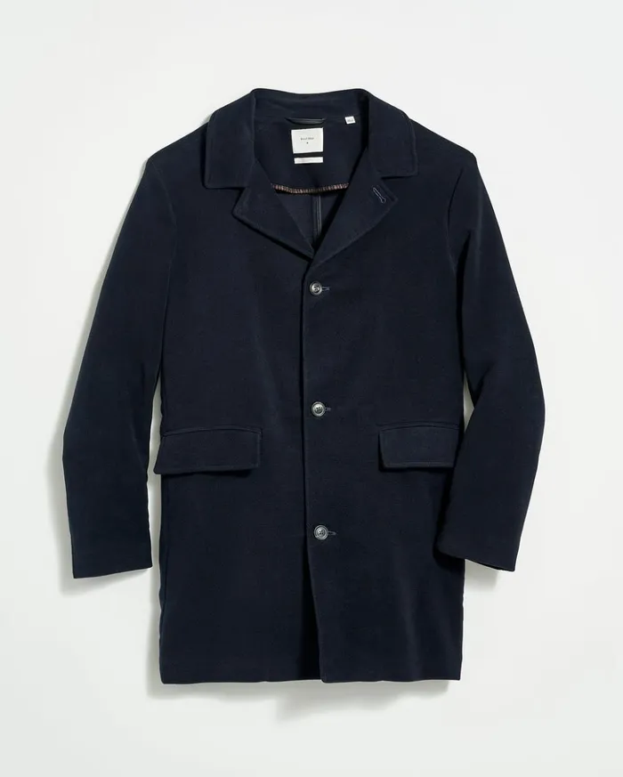 Jackets and Outerwear Men Billy Reid Lancaster Coat Carbon Blue