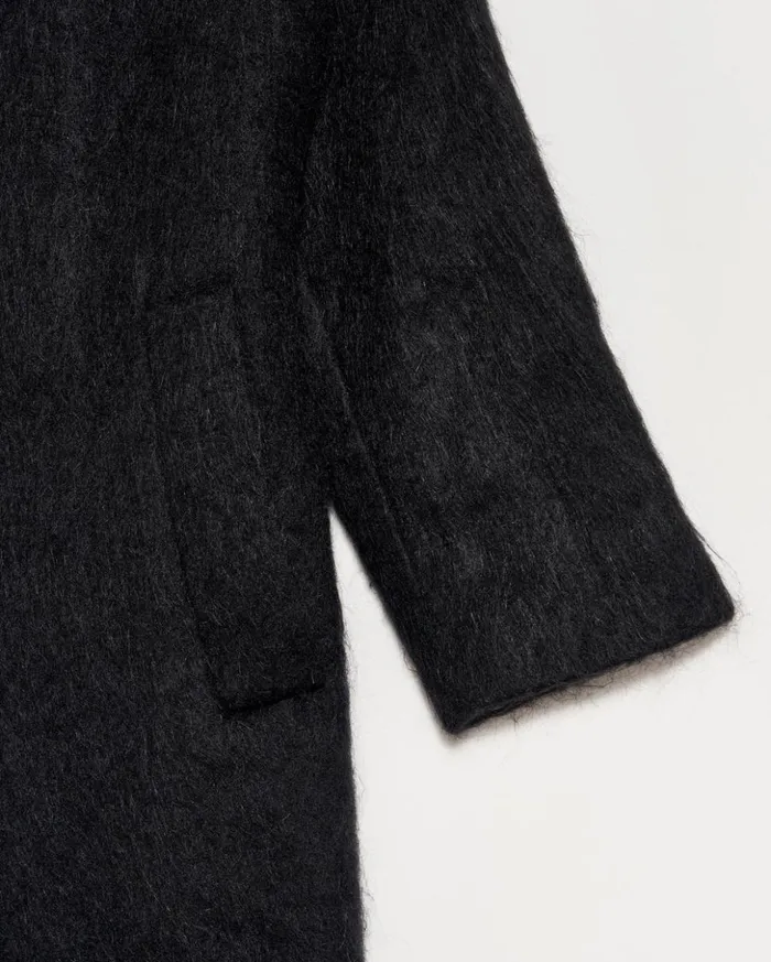 Jackets and Outerwear Women Billy Reid Funnel Neck Coat Black