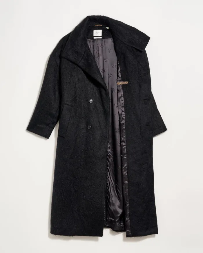 Jackets and Outerwear Women Billy Reid Funnel Neck Coat Black