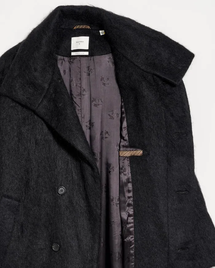 Jackets and Outerwear Women Billy Reid Funnel Neck Coat Black