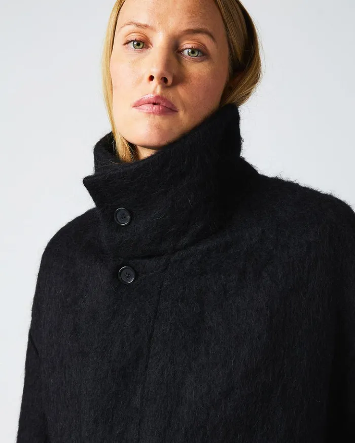 Jackets and Outerwear Women Billy Reid Funnel Neck Coat Black