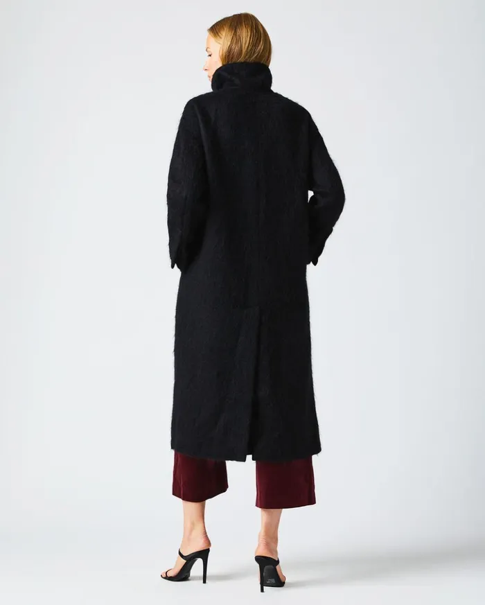 Jackets and Outerwear Women Billy Reid Funnel Neck Coat Black