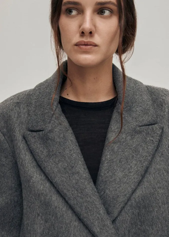 Jackets Coats Women ALOHAS Mei Grey Coat