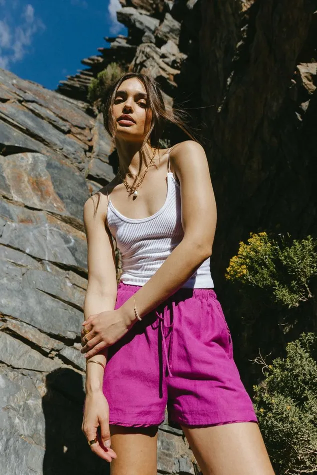Jasmine Shorts In Magenta Magenta Women Bohme Sets
