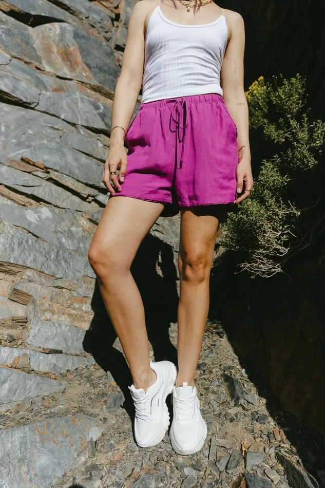 Jasmine Shorts In Magenta Magenta Women Bohme Sets