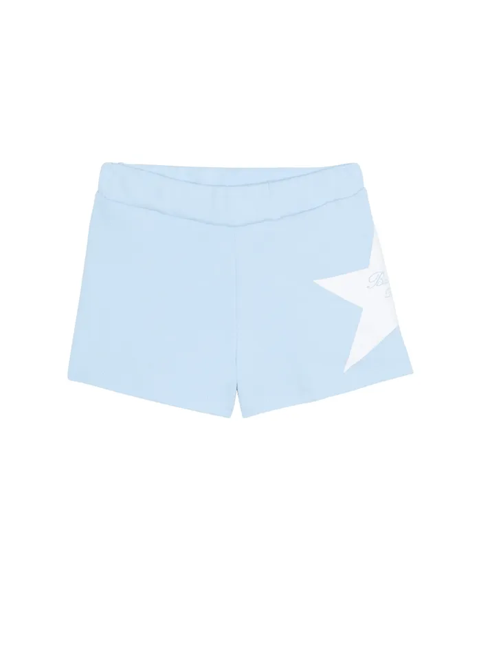 Jersey Signature Star Shorts Blue Kids Balmain