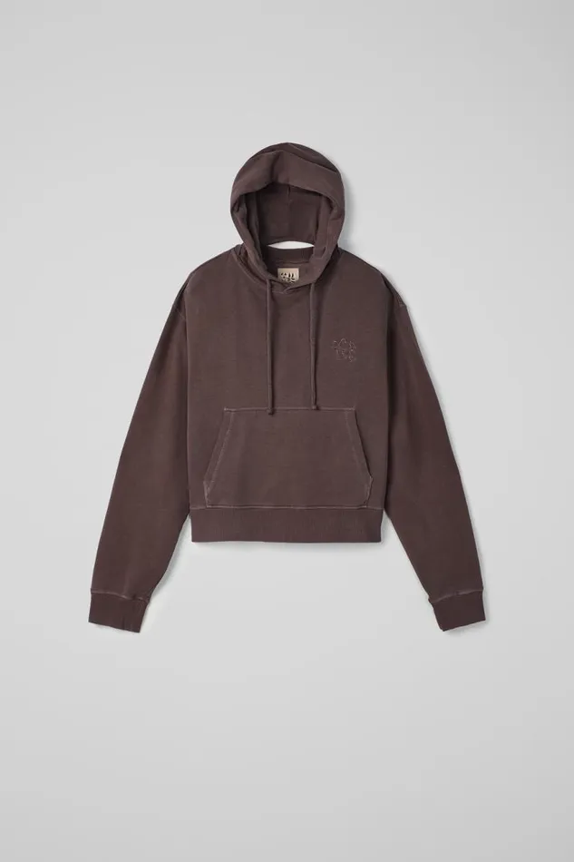 Jersey Women Camper Hoodie Dusty Brown Organic Cotton Hoodie Jersey Women Camper Hoodie Dusty Brown Organic Cotton Hoodie