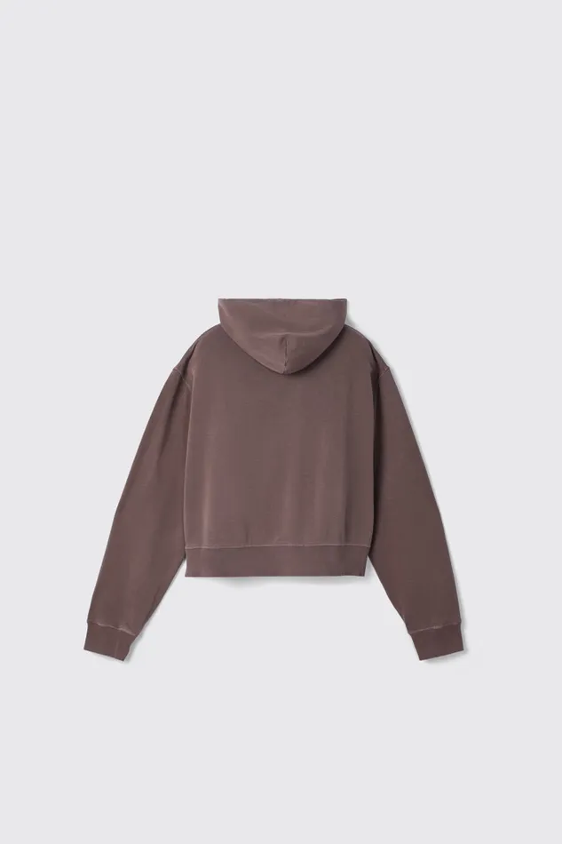 Jersey Women Camper Hoodie Dusty Brown Organic Cotton Hoodie Jersey Women Camper Hoodie Dusty Brown Organic Cotton Hoodie