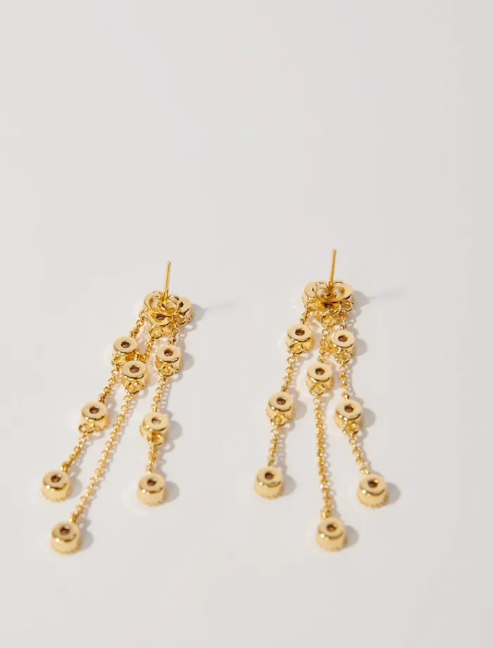 Jewelry Women Maje GoldPlated Recycled Brass Earrings Gold