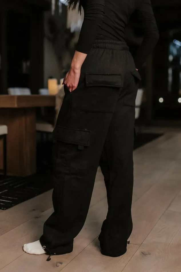 Joanna Cargo Sweatpants In Black Black Women Bohme Pants