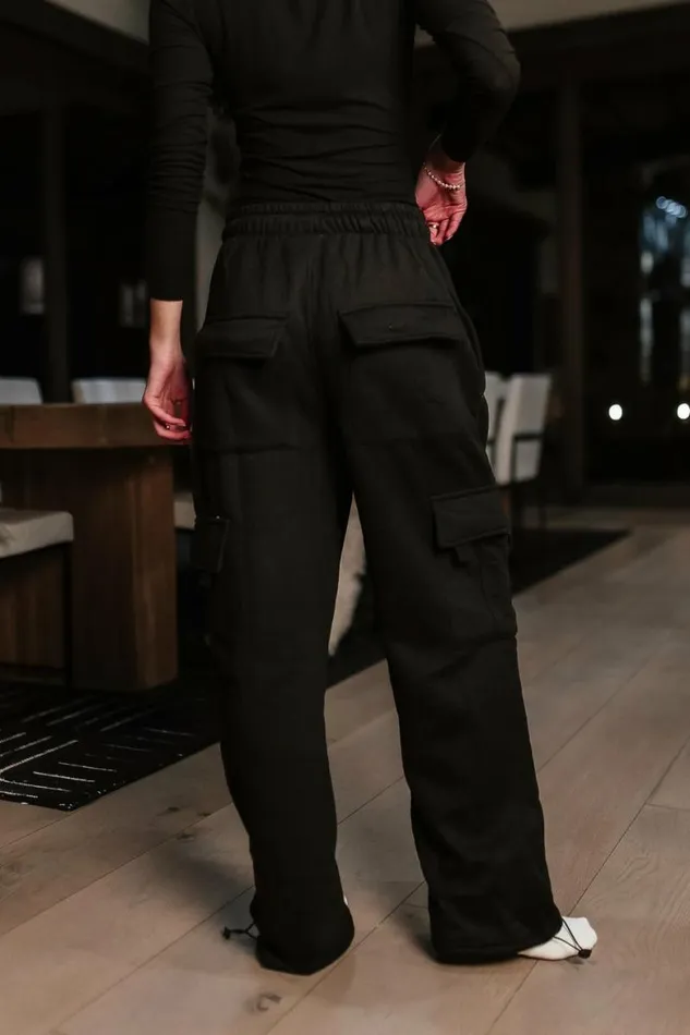 Joanna Cargo Sweatpants In Black Black Women Bohme Pants
