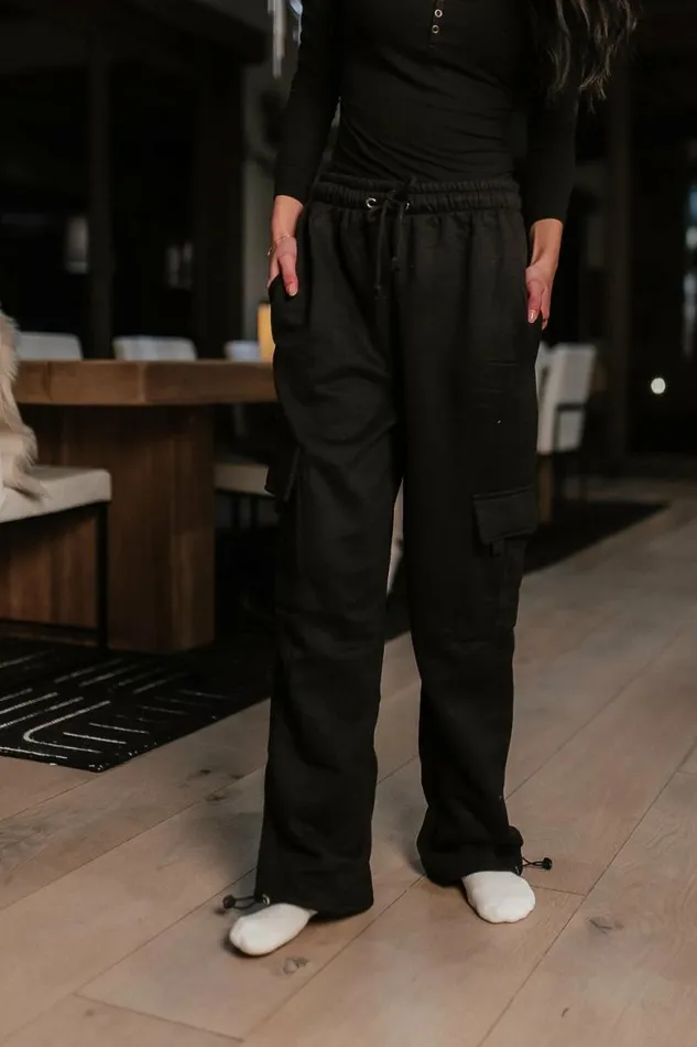 Joanna Cargo Sweatpants In Black Black Women Bohme Pants