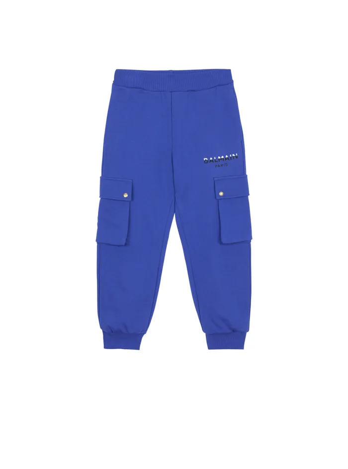 Joggers With Paris Logo Blue Kids Balmain