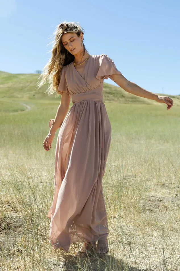 Josie Maxi Dress In Taupe 8211 FINAL SALE Taupe Women Bohme Dresses