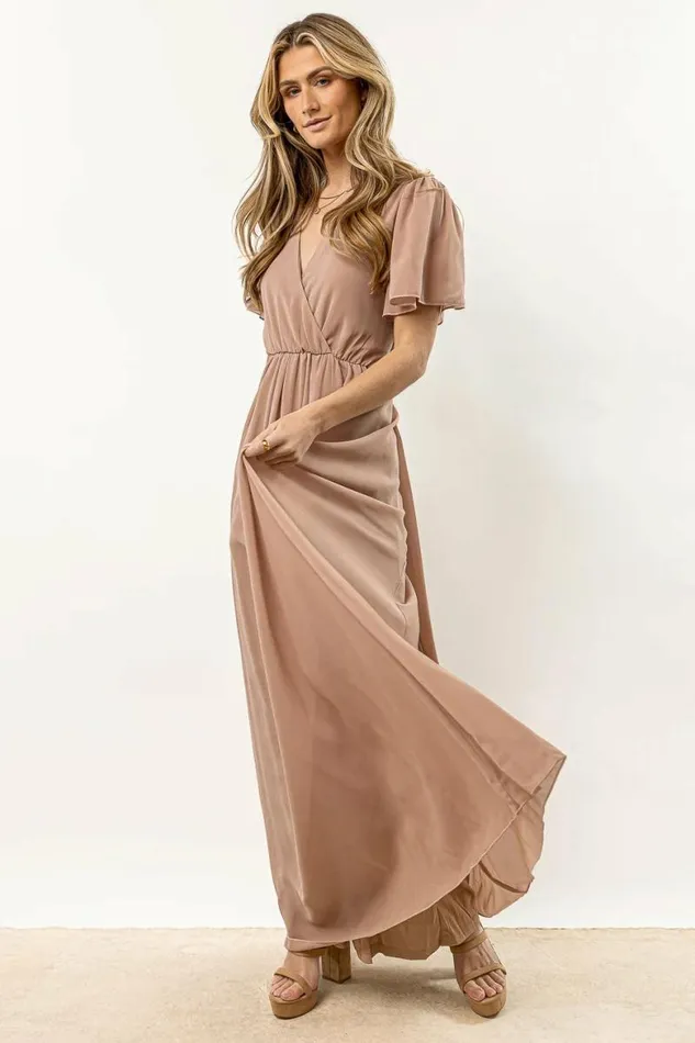 Josie Maxi Dress In Taupe 8211 FINAL SALE Taupe Women Bohme Dresses